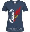 Жіноча футболка Fire wheel Темно-синій фото