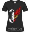 Жіноча футболка Fire wheel Чорний фото