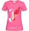 Женская футболка Fire wheel Ярко-розовый фото