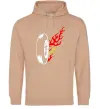 Чоловіча толстовка (худі) Fire wheel Пісочний Чоловіча толстовка (худі) Fire wheel Пісочний фото