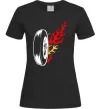 Жіноча футболка Fire wheel Чорний фото
