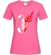 Жіноча футболка Fire wheel Яскраво-рожевий фото