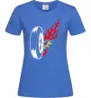 Жіноча футболка Fire wheel Яскраво-синій фото