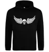 Жіноча толстовка (худі) Череп крылья Чорний Жіноча толстовка (худі) Череп крылья Чорний фото
