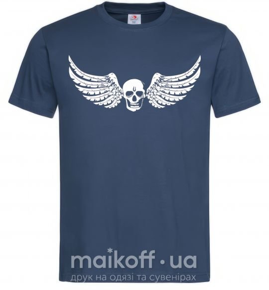 Чоловіча футболка Череп крылья Темно-синій фото