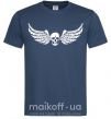 Чоловіча футболка Череп крылья Темно-синій фото