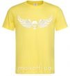 Чоловіча футболка Череп крылья Лимонний фото