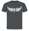 Чоловіча футболка Череп крылья Графіт Чоловіча футболка Череп крылья Графіт фото