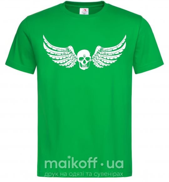 Чоловіча футболка Череп крылья Зелений фото