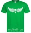 Чоловіча футболка Череп крылья Зелений фото
