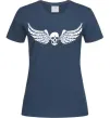 Жіноча футболка Череп крылья Темно-синій фото