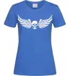 Жіноча футболка Череп крылья Яскраво-синій фото