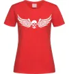 Жіноча футболка Череп крылья Червоний фото
