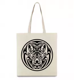 Эко-сумка Вовк мозаїка Черный фото