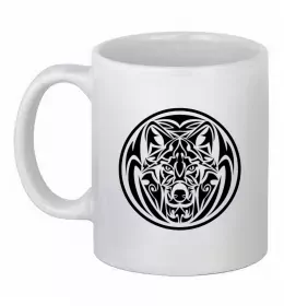 Чашка керамическая Вовк стрибок Белый фото