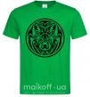 Мужская футболка Эмблема волк Зеленый фото