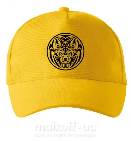 Кепка Эмблема волк Сонячно жовтий фото