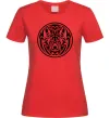 Жіноча футболка Емблема вовк Червоний Жіноча футболка Емблема вовк Червоний фото