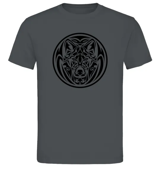 Мужская футболка Емблема вовк Графит фото