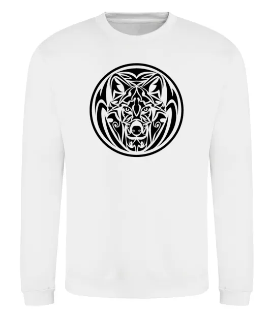Свитшот Емблема вовк Белый фото