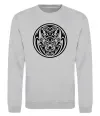 Свитшот Емблема вовк Серый меланж фото