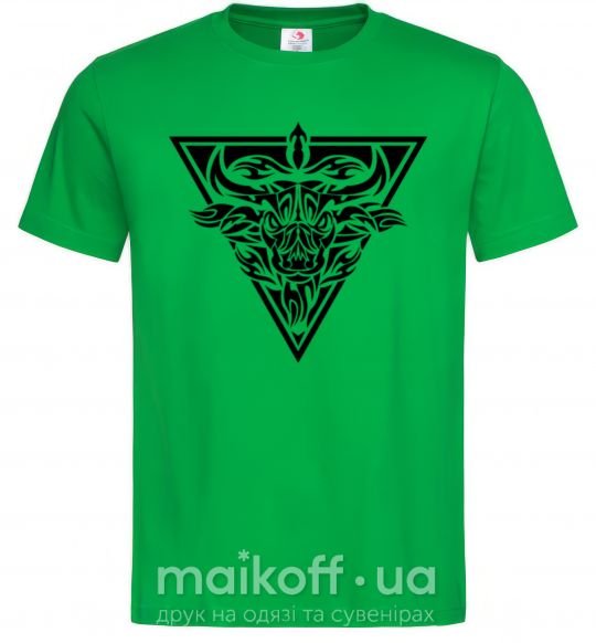 Мужская футболка Эмблема бык Зеленый фото