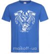Чоловіча футболка Skull and motor Яскраво-синій фото