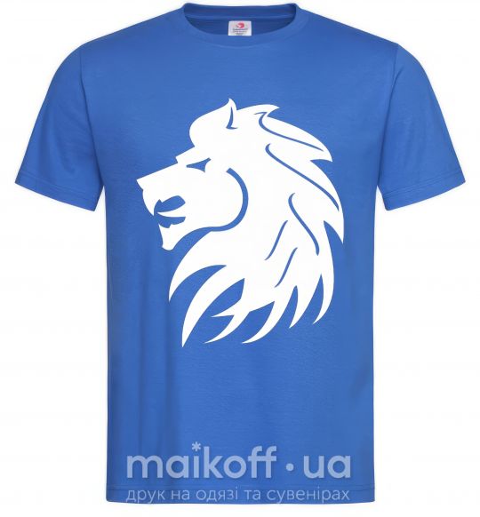 Мужская футболка Львиный рык Ярко-синий фото