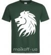 Мужская футболка Львиный рык Темно-зеленый фото