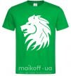 Мужская футболка Львиный рык Зеленый фото