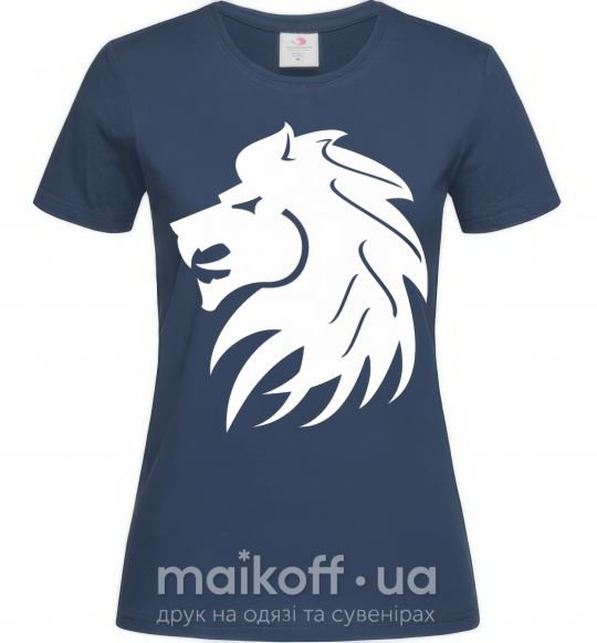 Жіноча футболка Львиный рык Темно-синій фото