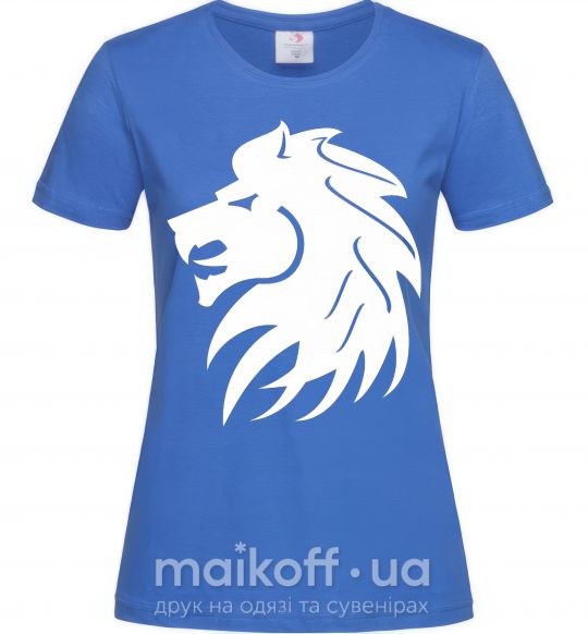 Женская футболка Львиный рык Ярко-синий фото