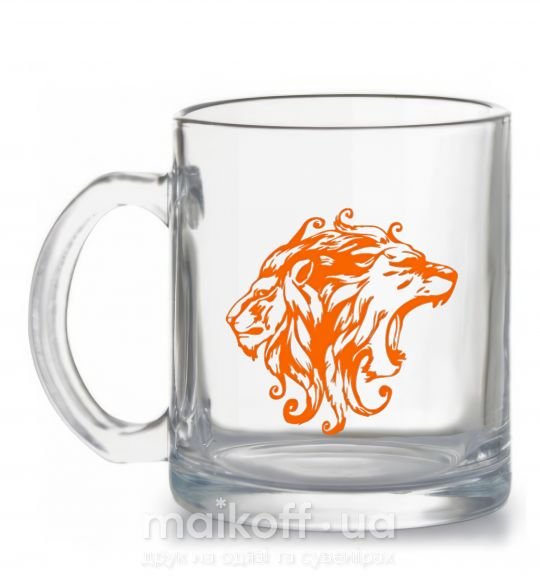 Чашка стеклянная Львы Прозрачный фото