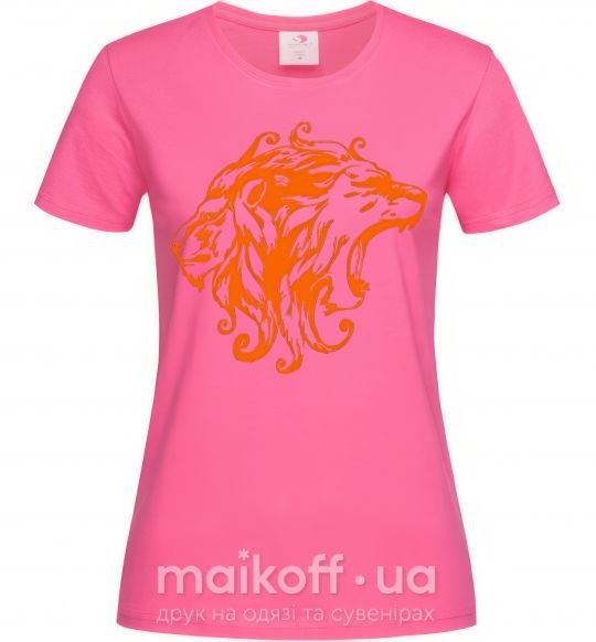 Женская футболка Львы Ярко-розовый фото
