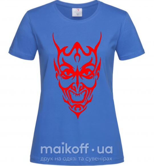 Жіноча футболка Демон Яскраво-синій фото