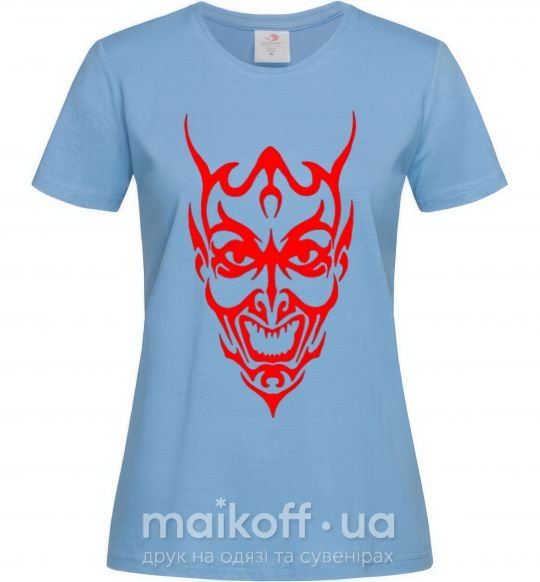 Женская футболка Демон Голубой фото