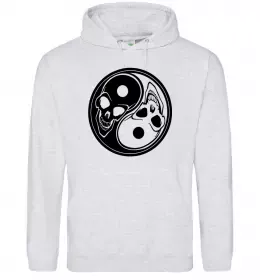 Мужская толстовка (худи) Інь Янь Серый меланж фото