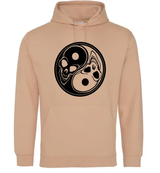 Женская толстовка (худи) Інь Янь Песочный фото