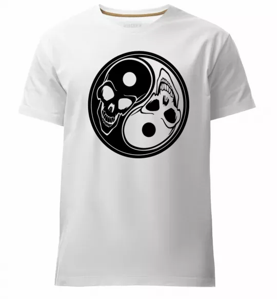 Чоловіча преміум футболка Інь Янь Білий фото