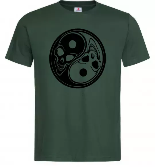 Мужская футболка Інь Янь Темно-зеленый фото