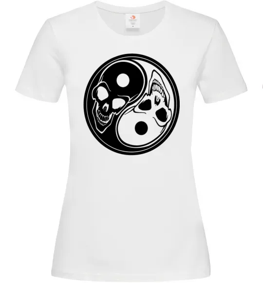 Жіноча футболка Інь Янь Білий фото