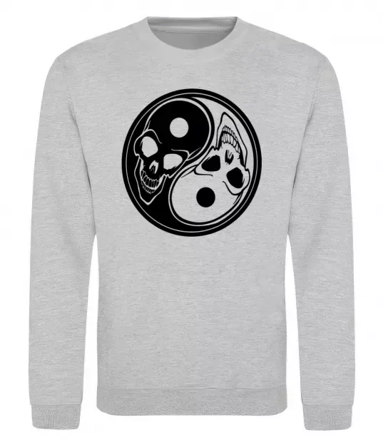 Світшот Інь Янь Сірий меланж фото