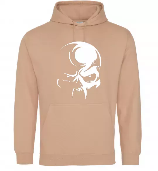 Мужская толстовка (худи) Черепок Песочный фото