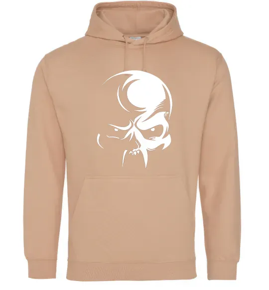 Женская толстовка (худи) Черепок Песочный фото