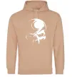Женская толстовка (худи) Черепок Песочный Женская толстовка (худи) Черепок Песочный фото