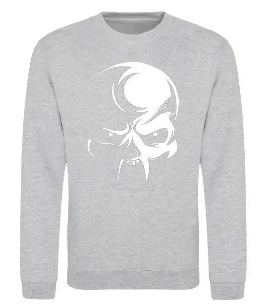 Світшот Черепок Сірий меланж фото