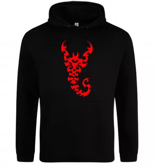 Мужская толстовка (худи) Скорпіон Черный фото