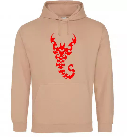 Женская толстовка (худи) Скорпіон Песочный фото