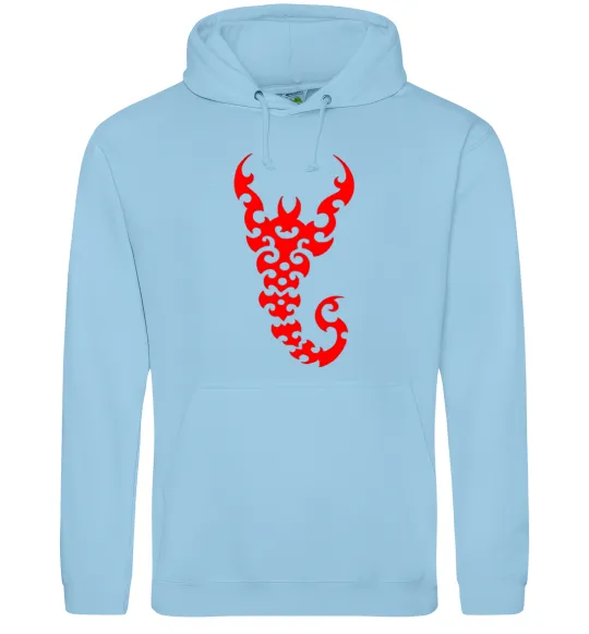 Жіноча толстовка (худі) Скорпіон Блакитний фото