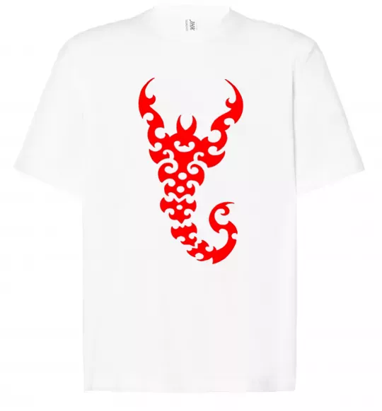 Футболка Оверсайз Скорпіон Белый фото